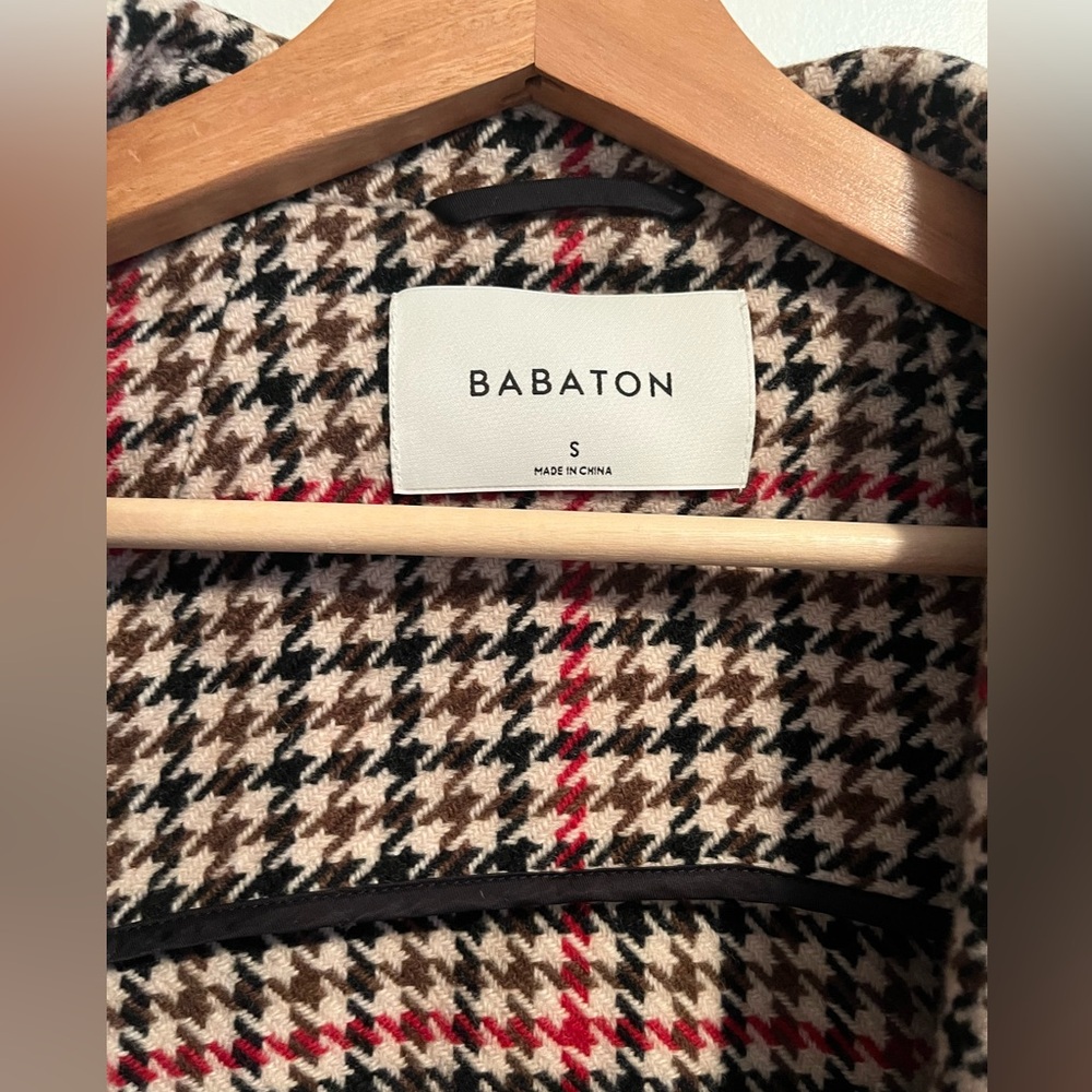 Babaton Houndstooth Coat - Black and Tan - Picture 13 of 15